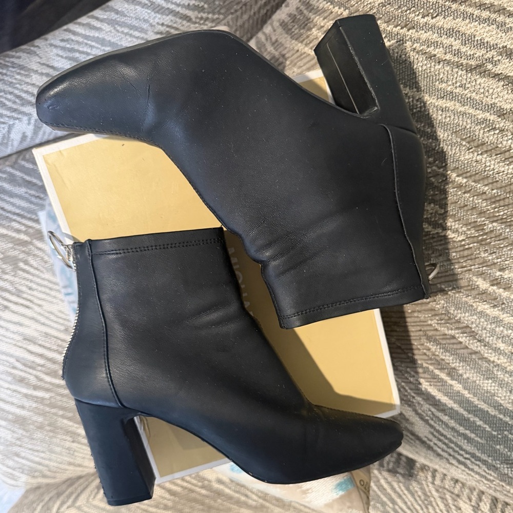 ASOS Black Ankle Square Toe Boots - 9